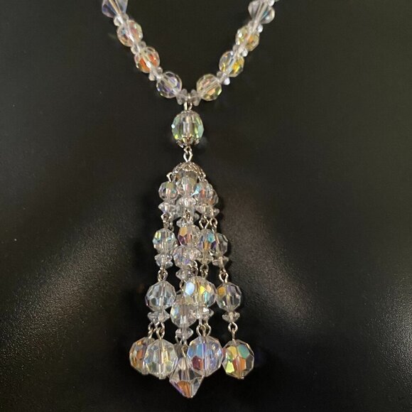 Coro 1950's Aurora Borealis Crystal Necklace & Earrings​​​ - Picture 2 of 11